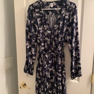 Navy wrap dress